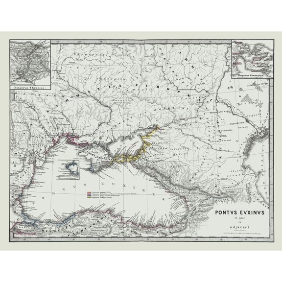 Historic Map - Middle East Ancient - Spruner 1865 - Vintage Wall Art