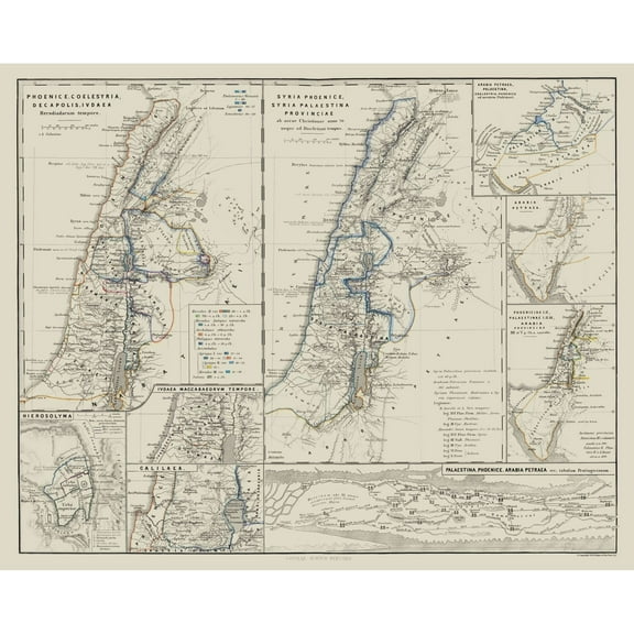 Historic Map - Middle East - Spruner 1865 - 28.77 x 23 - Vintage Wall Art