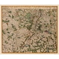 thumbnail image 1 of Historic Map - Moselle River Basins Germany France Luxembourg - Visscher 1681 - 23 x 27 - Vintage Wall Art, 1 of 5