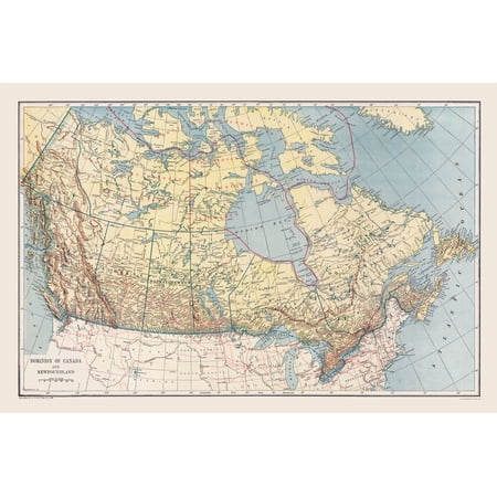 Historic Map - Newfoundland Canada - Reynold 1921 - Vintage Wall Art