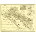 thumbnail image 1 of Historic Map - Nicaragua - Maxmilian 1858 - Vintage Wall Art, 1 of 4