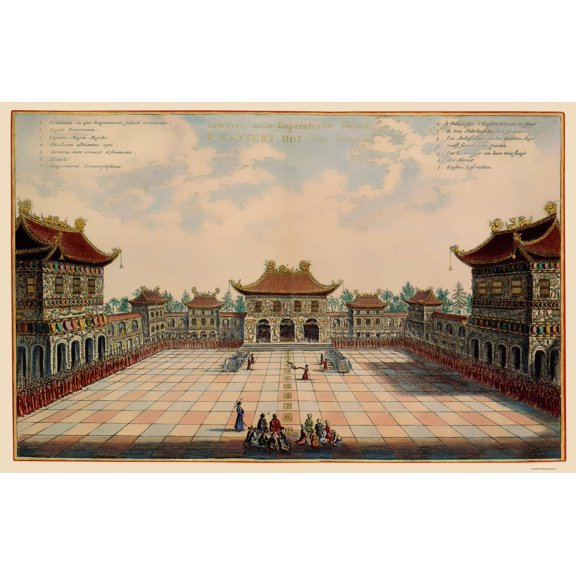 Historic Map - Peking China - Nieuhoff 1655 - 23 x 35.64 - Vintage Wall Art