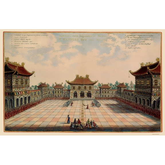 Historic Map - Peking China - Nieuhoff 1655 - Vintage Wall Art