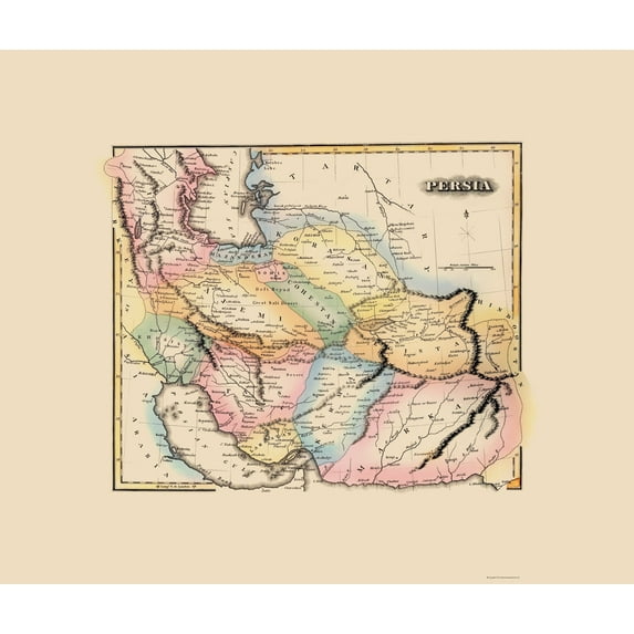 Historic Map - Persia - Lucas 1823 - Vintage Wall Art