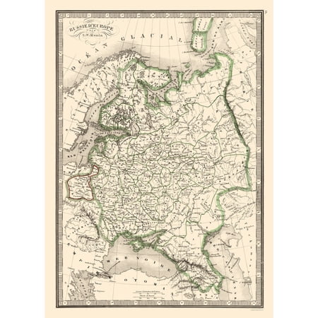 Historic Map - Russia European - Monin - Vintage Wall Art