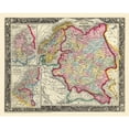 thumbnail image 1 of Historic Map - Russia European Sweden Norway - Mitchell 1860 - 28.74 x 23 - Vintage Wall Art, 1 of 5