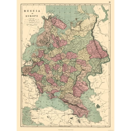 Historic Map - Russia European - Williams - Vintage Wall Art price history and forecast - MAPS OF THE PAST