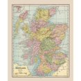 thumbnail image 1 of Historic Map - Scotland - Cram 1892 - Vintage Wall Art, 1 of 4