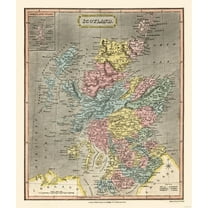 Historic Map - Scotland - Oddy 1811 - 23 x 27.20 - Vintage Wall Art