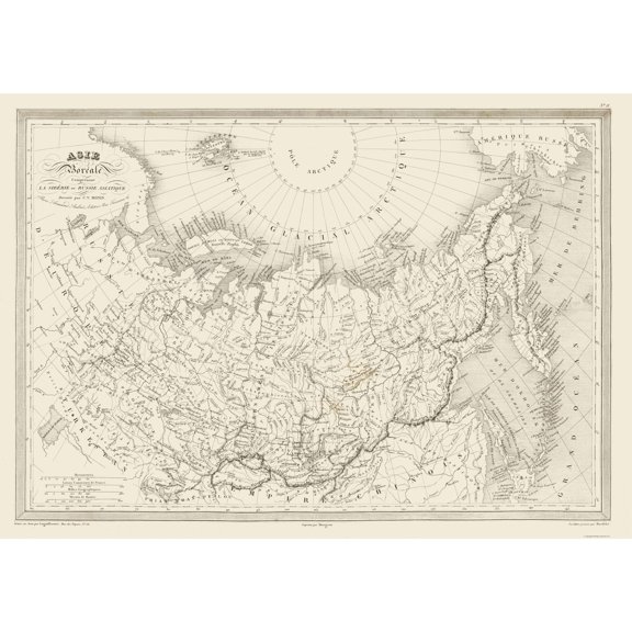 Historic Map - Siberia Russia - Monin - Vintage Wall Art