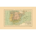 thumbnail image 1 of Historic Map - Spain 1157 AD to 1230 AD - Artero 1879 - Vintage Wall Art, 1 of 4