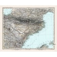thumbnail image 1 of Historic Map - Spain Northeastern - Stieler 1885 - Vintage Wall Art, 1 of 4