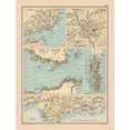 thumbnail image 1 of Historic Map - Spain Portugal Cities - Bartholomew 1892 - 23 x 30.12 - Vintage Wall Art, 1 of 5