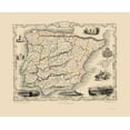thumbnail image 1 of Historic Map - Spain Portugal - Tallis 1851 - Vintage Wall Art, 1 of 4