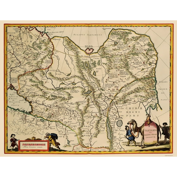 Historic Map - Tartary Region - Blaeu 1630 - 23 x 29.80 - Vintage Wall Art