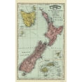 thumbnail image 1 of Historic Map - Tasmania Figi Islands New Zealand  - Rand McNally 1897 - 23 x 36 - Vintage Wall Art, 1 of 5