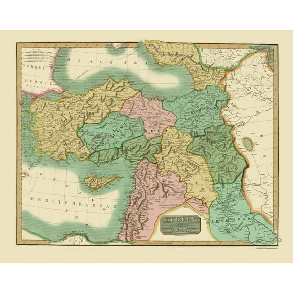 Historic Map - Turkey - Cumming 1817 - Vintage Wall Art
