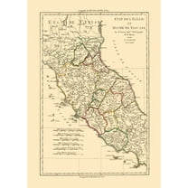 Historic Map - Tuscany Italy - Santini 1794 - 23 x 32.40 - Vintage Wall Art