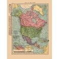 thumbnail image 1 of Historic Map - United States Mexico Canada - Hammond 1910 - Vintage Wall Art, 1 of 4