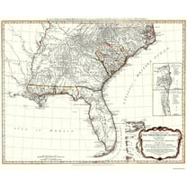 Historic Map - United States Southern British Colonies - Sayer 1776 - 27.94 x 23 - Vintage Wall Art