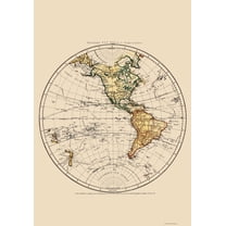 Historic Map - Western Hemisphere - Faden 1786 - 23 x 32.89 - Vintage Wall Art
