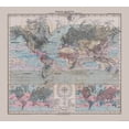 thumbnail image 1 of Historic Map - Wind Currents - Stieler 1885 - 25.67 x 23 - Vintage Wall Art, 1 of 5