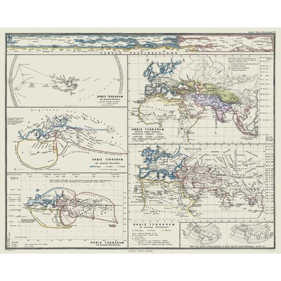 Historic Map - World Ancients - Spruner 1865 - Vintage Wall Art