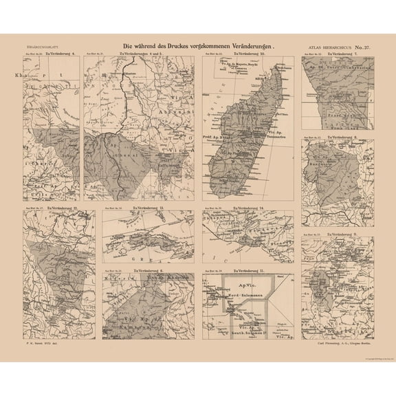 Historic Map - World Changes - Streit 1913 - Vintage Wall Art