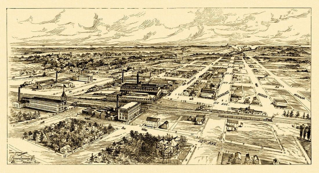 Historic Map of Milwaukee Wisconsin 1906 Milwaukee County Canvas Art - (36 x 54)