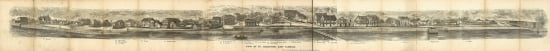 Historic Map of St Augustine Florida 1855 Saint Johns County Canvas Art - (18 x 24)