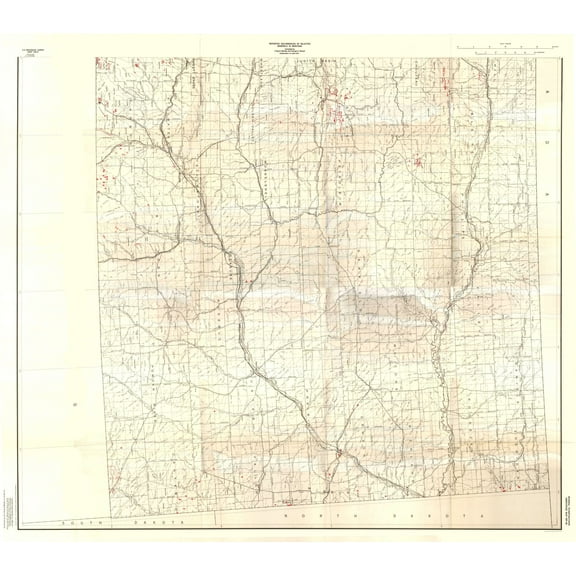 Historic Mine Map - Montana Selected Minerals - Bentley 1964 - 25.98 x 23 - Vintage Wall Art