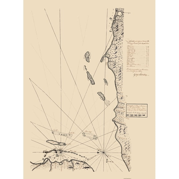 Historic Nautical Map - Honduras Bay Mosquito Coast - Robertson 1764 - 23 x 31 - Vintage Wall Art