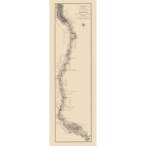 Historic Nautical Map - Mississippi River Missouri River Mouth - Collot 1796 - Vintage Wall Art