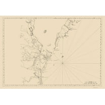 Historic Nautical Map - New England Coast - 1776 - 23 x 32.81 - Vintage Wall Art