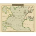 thumbnail image 1 of Historic Nautical Map - North Atlantic Ocean - Thomson 1817 - Vintage Wall Art, 1 of 4