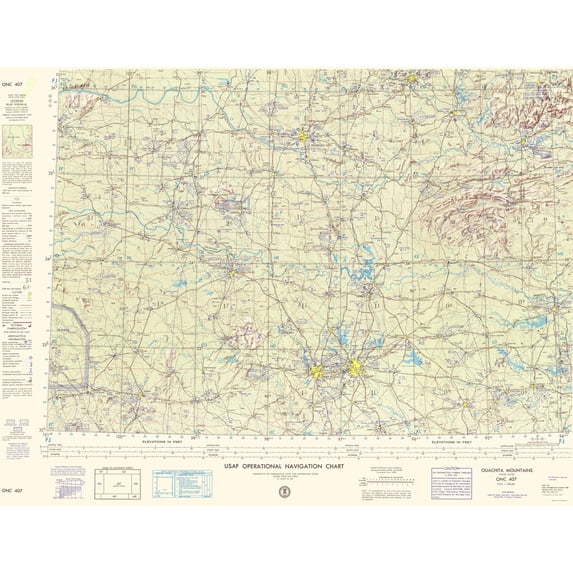 Historic Nautical Map - Ouachita Mountains - USGS 1960 - Vintage Wall Art