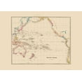 thumbnail image 1 of Historic Nautical Map - Pacific Ocean - Arrowsmith 1844 - Vintage Wall Art, 1 of 4