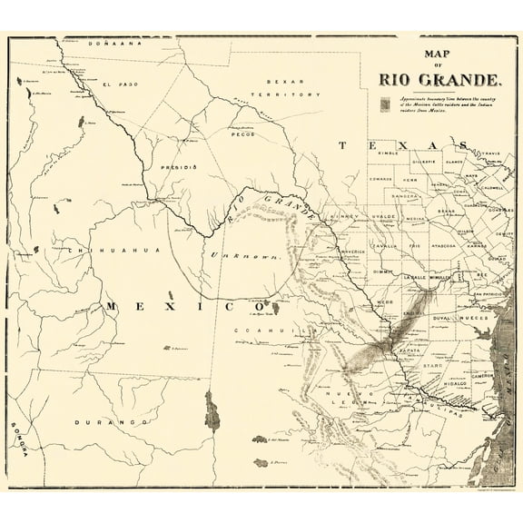 Historic Nautical Map - Rio Grande - 1878 - Vintage Wall Art