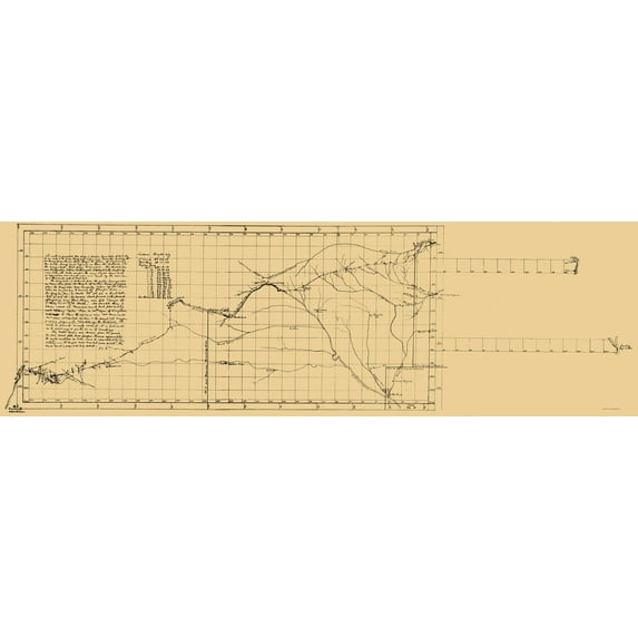Historic Nautical Map - St Louis Santa Fe Trail - 1825 - Vintage Wall Art