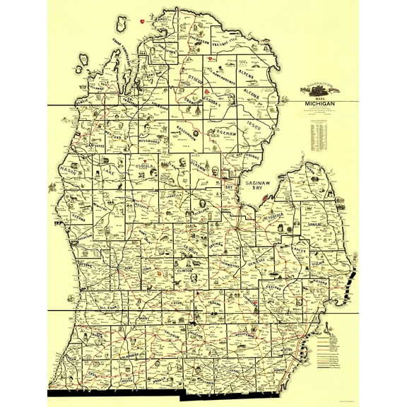 Historic Nautical Map - Transportation Routes - McEwen 1897 - 23 x 30.00 - Vintage Wall Art