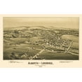 thumbnail image 1 of Historic Panoramic View - Alburtis Pennsylvania - Moyer 1893 - Vintage Wall Art, 1 of 4