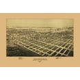 thumbnail image 1 of Historic Panoramic View - Aurora Missouri - Fowler 1891 - Vintage Wall Art, 1 of 4
