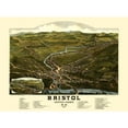 thumbnail image 1 of Historic Panoramic View - Bristol New Hampshire - Norris 1884 - Vintage Wall Art, 1 of 4