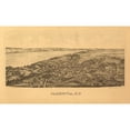 thumbnail image 1 of Historic Panoramic View - Cazenovia New York - Burleigh 1890 - Vintage Wall Art, 1 of 4