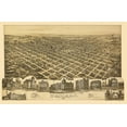 thumbnail image 1 of Historic Panoramic View - Denison Texas - Fowler 1891 - 23 x 34.95 - Vintage Wall Art, 1 of 5