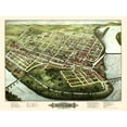 thumbnail image 1 of Historic Panoramic View - Holyoke Massachusetts - Bailey 1877 - 23 x 30.90 - Vintage Wall Art, 1 of 5
