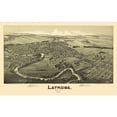 thumbnail image 1 of Historic Panoramic View - Latrobe Pennsylvania - Fowler 1900 - Vintage Wall Art, 1 of 4
