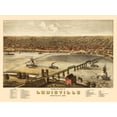 thumbnail image 1 of Historic Panoramic View - Louisville Kentucky - Ruger 1876 - Vintage Wall Art, 1 of 4