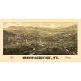 thumbnail image 1 of Historic Panoramic View - Middlebury Vermont - Burleigh 1886 - Vintage Wall Art, 1 of 4