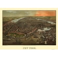 thumbnail image 1 of Historic Panoramic View - New York - Degen 1873 - Vintage Wall Art, 1 of 4